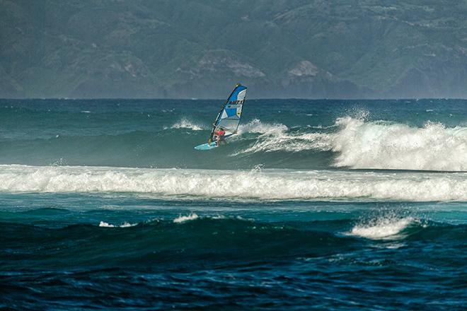 AWT-1, Sam Bittner, laying it down in the first heat of the day. © American Windsurfing Tour